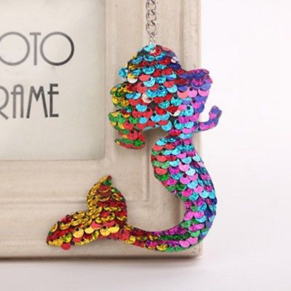 Accessories - Rainbow Sequin Mermaid Keychain